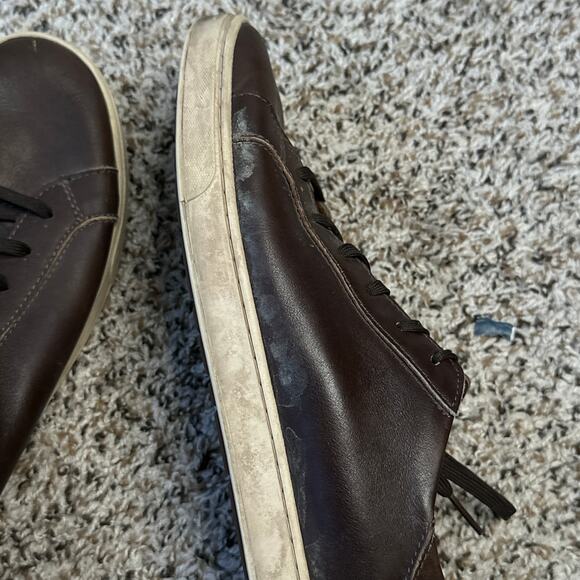 OLUKAI Kahu Pahaha Leather Sneakers Men's Size 10 Brown Lace Up - Picture 9 of 9